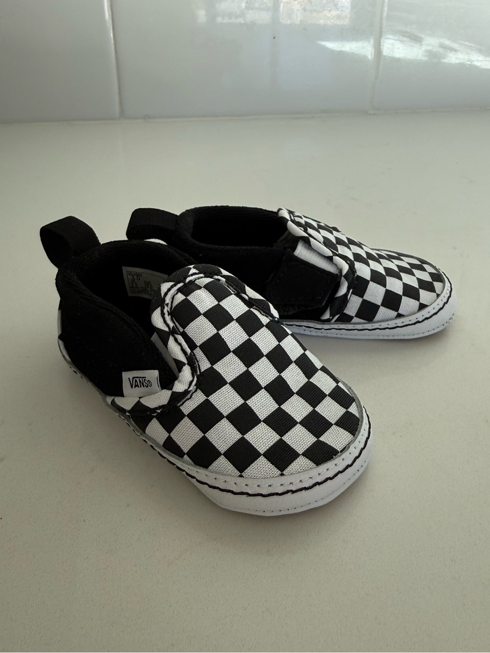 Vans Baby Checkered Slip-On Crib Shoes